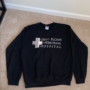 Black greys anatomy sweatshirt, never worn, small